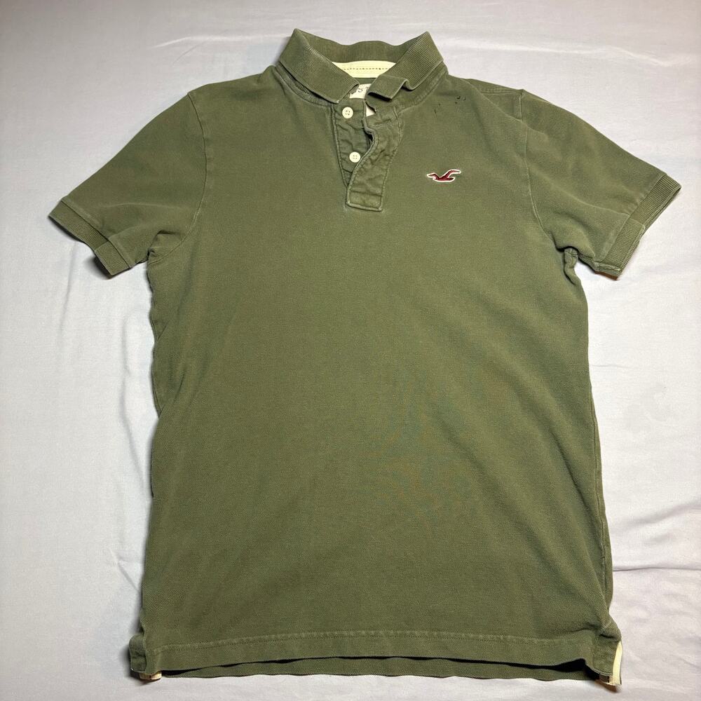 vintage hollister olive green polo shirt